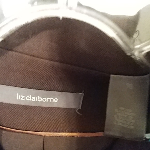 Liz Claiborne blazer size 10 Chocolate brown - Picture 2 of 6